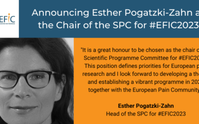 Announcing Esther Pogatzki-Zahn as Chair of the SPC for #EFIC2023