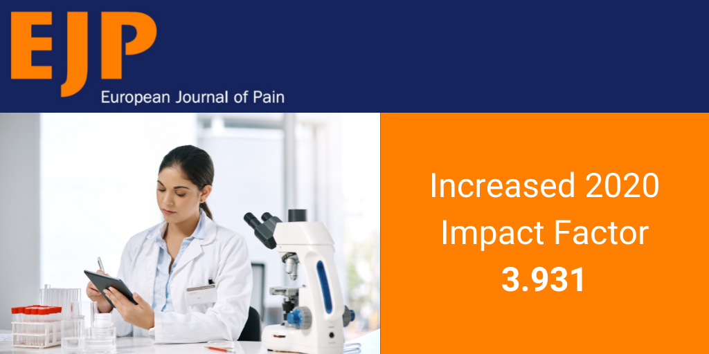 The European Journal of Pain increases its Impact Factor in 2020