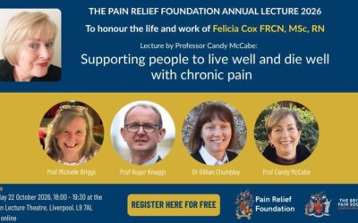Pain Relief Foundation’s 25th Annual Lecture to honour Felicia Cox